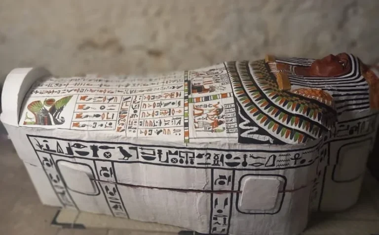 Paper-mache Egyptian coffin