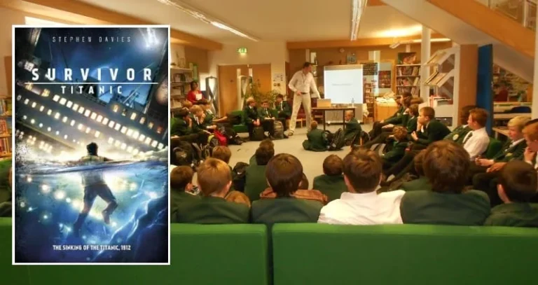 Stephen Davies presenting to a group of Year 6 children