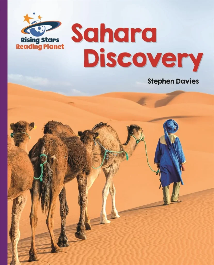 Front cover of Sahara Discovery showing a caravan of camels