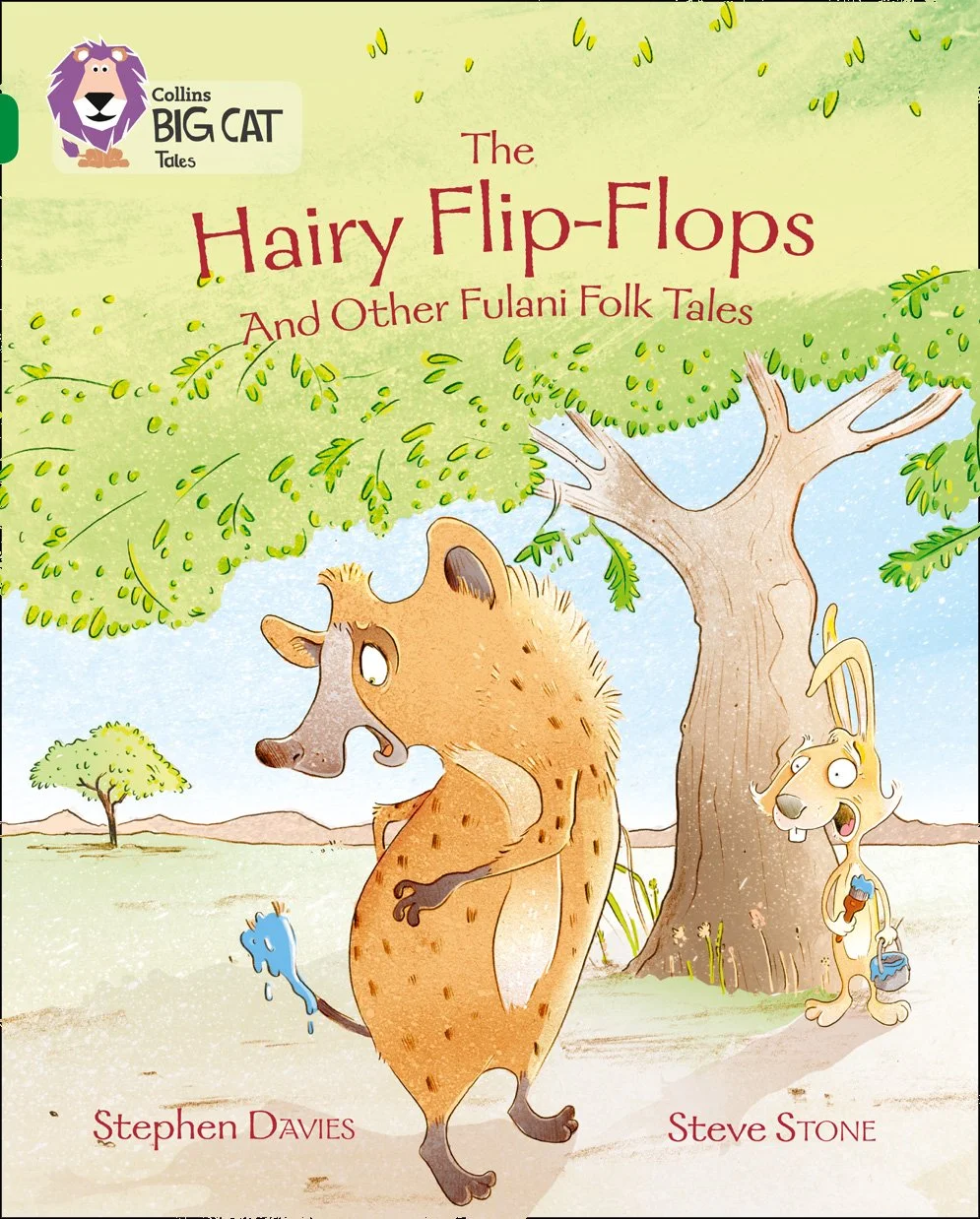 Front cover: a cartoon rabbit plays a trick on a cartoon hyena