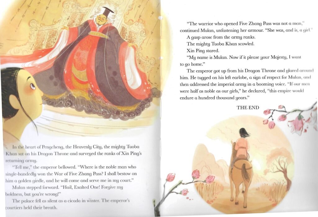 illustration: Tuoba Khan commends Mulan