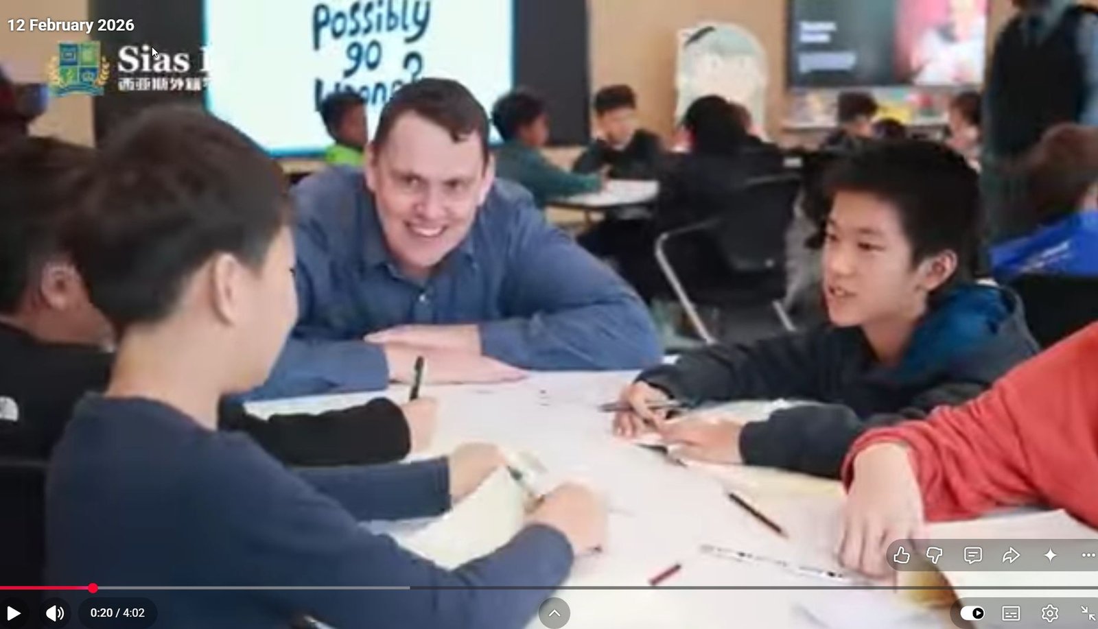 video of Stephen Davies working in an international school